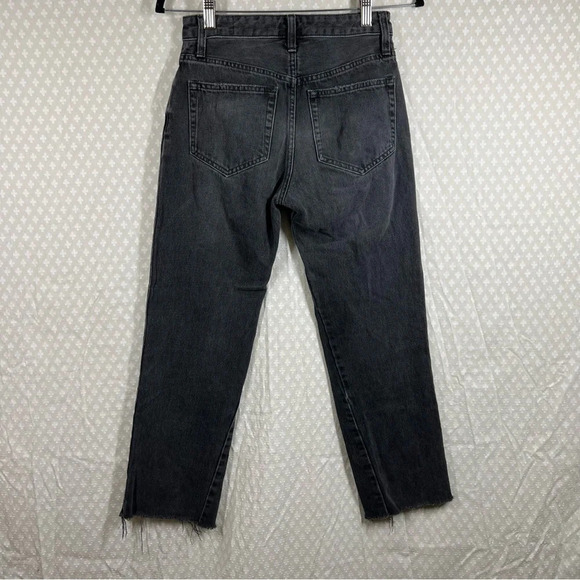 Free People We The Free Black High Rise Straight Leg Jeans - Picture 3 of 4